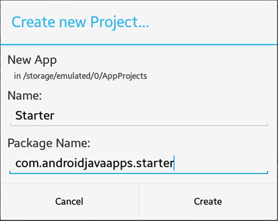 Creating a new project