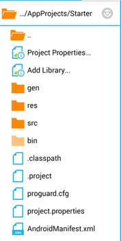 Projects and file structure in AIDE