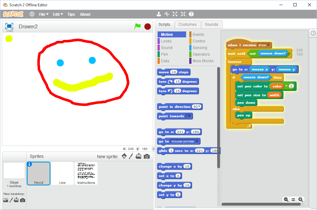 The Scratch development environment
